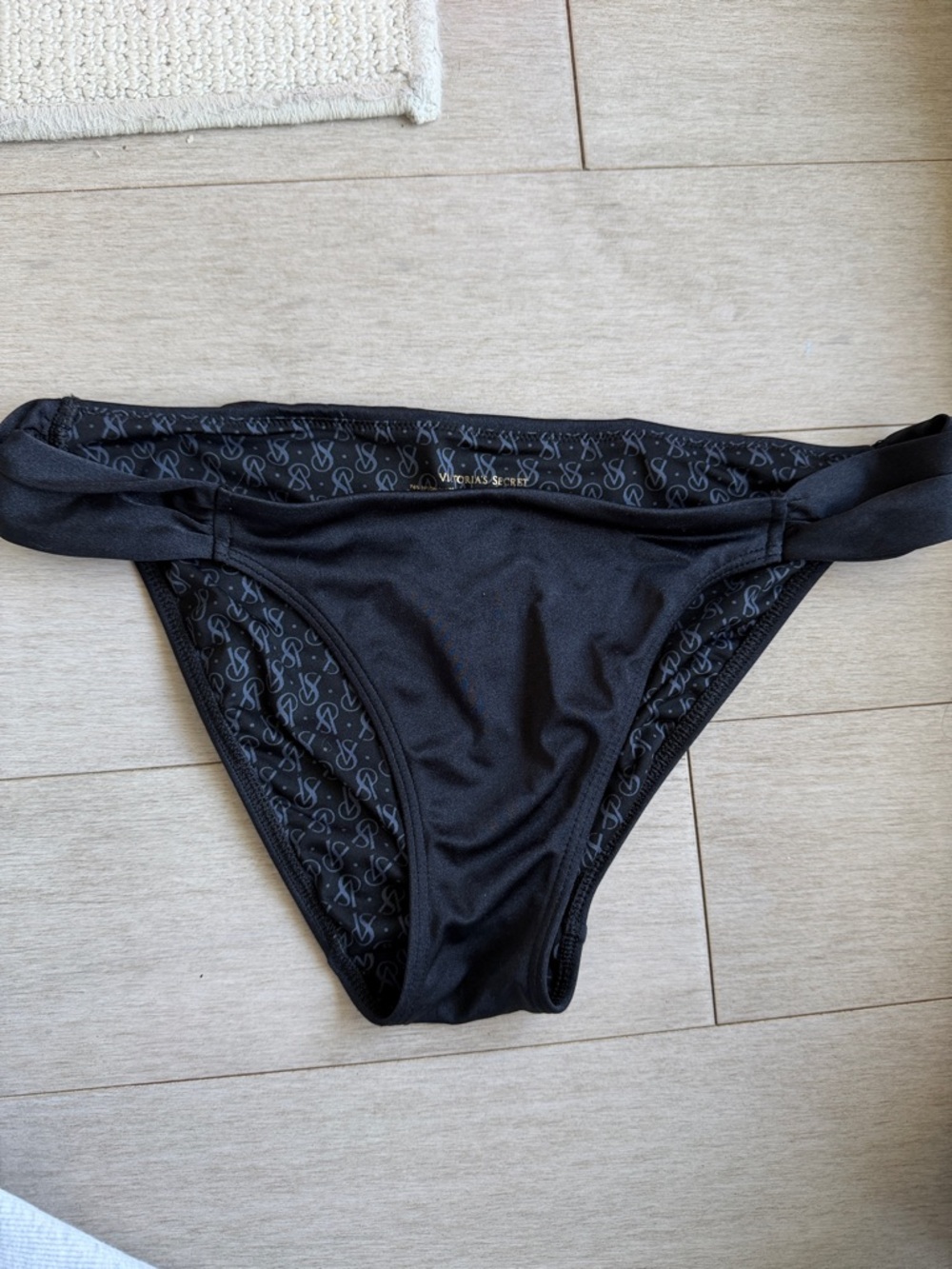 Victoria's Secret Black Bikini Bottom with Logo